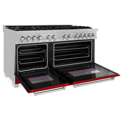 ZLINE 60" Professional Dual Fuel Range in DuraSnow® - RAS-SN-60 - The Home Selection