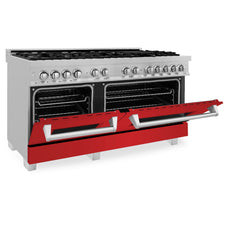 ZLINE 60" Professional Dual Fuel Range in DuraSnow® - RAS-SN-60 - The Home Selection