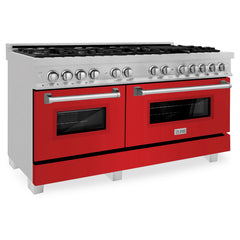 ZLINE 60" Professional Dual Fuel Range in DuraSnow® - RAS-SN-60 - The Home Selection