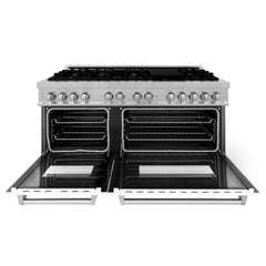 ZLINE 60" Professional Dual Fuel Range in DuraSnow® - RAS-SN-60 - The Home Selection