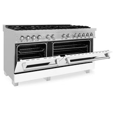 ZLINE 60" Professional Dual Fuel Range in DuraSnow® - RAS-SN-60 - The Home Selection