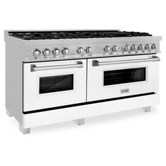 ZLINE 60" Professional Dual Fuel Range in DuraSnow® - RAS-SN-60 - The Home Selection