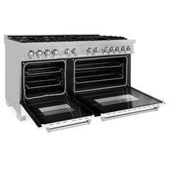 ZLINE 60" Professional Dual Fuel Range in DuraSnow® - RAS-SN-60 - The Home Selection