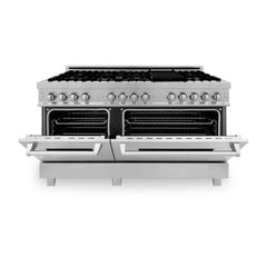 ZLINE 60" Professional Dual Fuel Range in DuraSnow® - RAS-SN-60 - The Home Selection