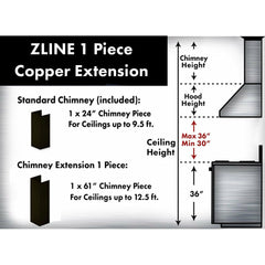 ZLINE 61" Extended Chimney - 8KBB-E - The Home Selection