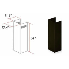 ZLINE 61" Extended Chimney and Crown - 8667B-E - The Home Selection