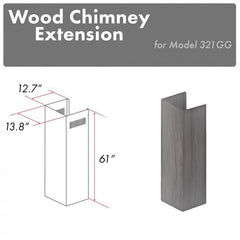 ZLINE 61" Wooden Chimney Extension for Ceilings up to 12.5 ft. - 321GG-E - The Home Selection