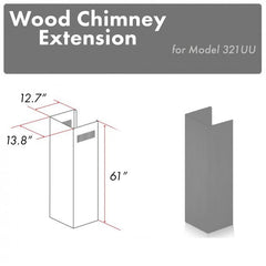 ZLINE 61" Wooden Chimney Extension for Ceilings up to 12.5 ft. - 321UU-E - The Home Selection