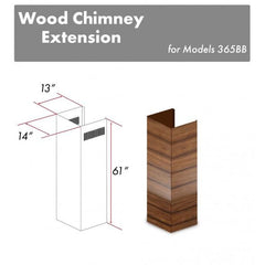 ZLINE 61" Wooden Chimney Extension for Ceilings up to 12.5 ft. - 365BB-E - The Home Selection