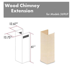 ZLINE 61" Wooden Chimney Extension for Ceilings up to 12.5 ft. - 369UF-E - The Home Selection