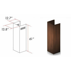 ZLINE 61" Wooden Chimney Extension for Ceilings up to 12.5 ft. - 393AR-E - The Home Selection
