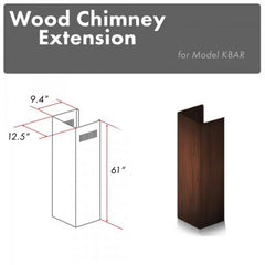ZLINE 61" Wooden Chimney Extension for Ceilings up to 12.5 ft. - KBAR-E - The Home Selection