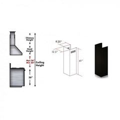 ZLINE 61" Wooden Chimney Extension for Ceilings up to 12.5 ft. - KBCC-E - The Home Selection