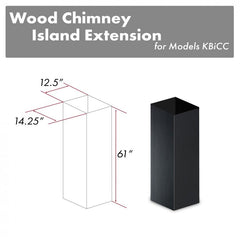 ZLINE 61" Wooden Chimney Extension for Ceilings up to 12.5 ft. - KBiCC-E - The Home Selection