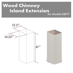 ZLINE 61" Wooden Chimney Extension for Ceilings up to 12.5 ft. - KBiTT-E - The Home Selection