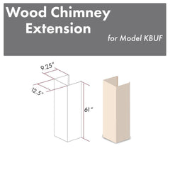 ZLINE 61" Wooden Chimney Extension for Ceilings up to 12.5 ft. (KBUF-E) - The Home Selection
