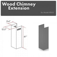ZLINE 61" Wooden Chimney Extension for Ceilings up to 12.5 ft. - KBUU-E - The Home Selection
