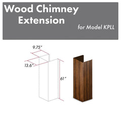 ZLINE 61"Wooden Chimney Extension for Ceilings up to 12 ft. - KPLL-E - The Home Selection