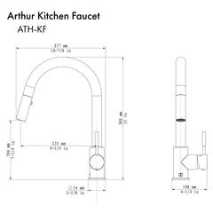 ZLINE Arthur Kitchen Faucet, ATH-KF-BN - The Home Selection