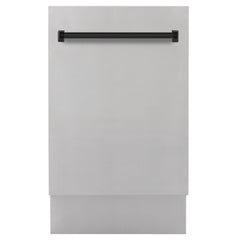 ZLINE Autograph Edition 18” Compact 3rd Rack Top Control Dishwasher in Stainless Steel with Accent Handle, 51dBa - DWVZ-304-18 - The Home Selection