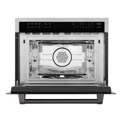 ZLINE Autograph Edition 24" 1.6 cu ft. Built-in Convection Microwave Oven in Stainless Steel and Matte Black Accents (MWOZ-24-MB) - The Home Selection