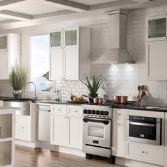 ZLINE Autograph Edition 24" 2.8 cu. ft. Dual Fuel Range with Gas Stove and Electric Oven in Stainless Steel with Accents - RAZ-24 - The Home Selection