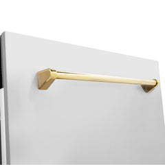 ZLINE Autograph Edition 24" 3rd Rack Top Control Tall Tub Dishwasher in Stainless Steel with Accent Handle, 51dBa - DWVZ-304-24 - The Home Selection