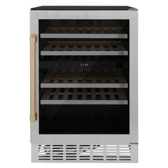 ZLINE Autograph Edition 24 in. Monument Dual Zone 44-Bottle Wine CoRWVZ-UD-24-G - The Home Selection