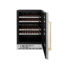 ZLINE Autograph Edition 24 in. Monument Dual Zone 44-Bottle Wine CoRWVZ-UD-24-G - The Home Selection