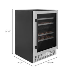 ZLINE Autograph Edition 24 in. Monument Dual Zone 44-Bottle Wine CoRWVZ-UD-24-G - The Home Selection