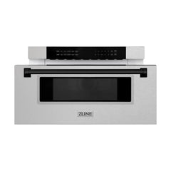 ZLINE Autograph Edition 30" 1.2 cu. ft. Built-In Microwave Drawer in Fingerprint Resistant Stainless Steel with Accents (MWDZ-30-SS) - The Home Selection