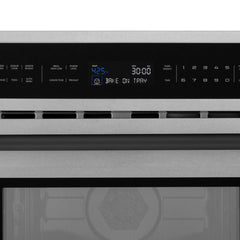 ZLINE Autograph Edition 30” 1.6 cu ft. Built-in Convection Microwave Oven in Fingerprint Resistant Stainless Steel and Matte Black Accents (MWOZ-30-SS-MB) - The Home Selection