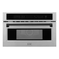 ZLINE Autograph Edition 30” 1.6 cu ft. Built-in Convection Microwave Oven in Stainless Steel and Matte Black Accents (MWOZ-30-MB) - The Home Selection
