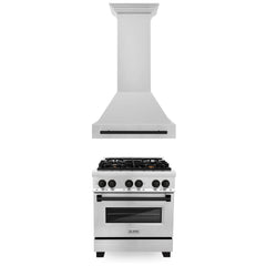 ZLINE Autograph Edition 30" 4.0 cu. ft. Dual Fuel Range with Gas Stove and Electric Oven in Stainless Steel with Accents - RAZ-30 - The Home Selection