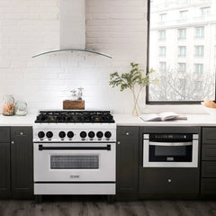 ZLINE Autograph Edition 36" 4.6 cu. ft. Dual Fuel Range with Gas Stove and Electric Oven in Stainless Steel with Accents - RAZ-36 - The Home Selection