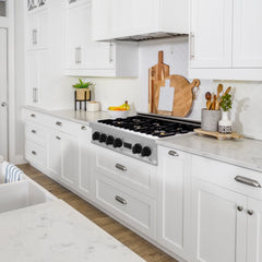 ZLINE Autograph Edition 36" Porcelain Rangetop with 6 Gas Burners in DuraSnow® Stainless Steel with Accents - RTSZ-36 - The Home Selection