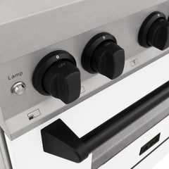 ZLINE Autograph Edition 48" 6.0 cu. ft. Dual Fuel Range with Gas Stove and Electric Oven in DuraSnow® Stainless Steel with White Matte Door with Accents - RASZ-WM-48 - The Home Selection