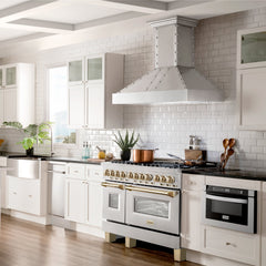 ZLINE Autograph Edition 48" 6.0 cu. ft. Dual Fuel Range with Gas Stove and Electric Oven in Stainless Steel with Accents - RAZ-48 - The Home Selection
