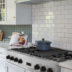 ZLINE Autograph Edition 48" Porcelain Rangetop with 7 Gas Burners in DuraSnow® Stainless Steel with Accents - RTSZ-48 - The Home Selection
