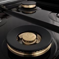 ZLINE Autograph Edition 48" Porcelain Rangetop with 7 Gas Burners in Stainless Steel with Accents - RTZ-48 - The Home Selection
