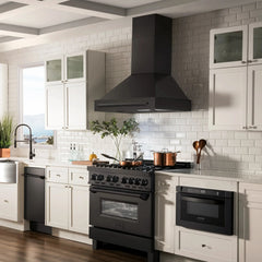 ZLINE Black Stainless Steel Range Hood with Black Stainless Steel Handle (BS655-BS) - The Home Selection