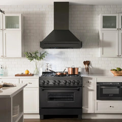 ZLINE Black Stainless Steel Range Hood with Black Stainless Steel Handle (BS655-BS) - The Home Selection