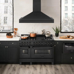 ZLINE Black Stainless Steel Range Hood with Black Stainless Steel Handle (BS655-BS) - The Home Selection