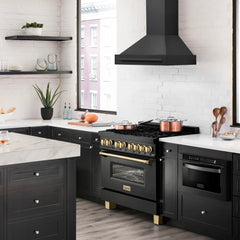 ZLINE Black Stainless Steel Range Hood with Black Stainless Steel Handle (BS655-BS) - The Home Selection