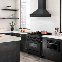 ZLINE Black Stainless Steel Range Hood with Black Stainless Steel Handle (BS655-BS) - The Home Selection