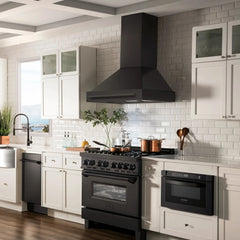 ZLINE Black Stainless Steel Range Hood with Black Stainless Steel Handle (BS655-BS) - The Home Selection