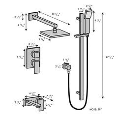 ZLINE Bliss Shower System in Brushed Nickel, BLS-SHS - The Home Selection