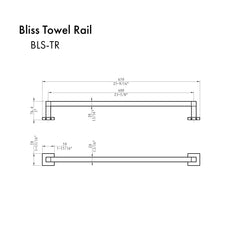 ZLINE Bliss Towel Rail BLS-TR-BN - The Home Selection