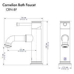 ZLINE Carnelian Bath Faucet in Chrome, CRN-BF-CH - The Home Selection