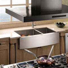 ZLINE Convertible Island Mount Range Hood in Black Stainless Steel - BSKE2iN - The Home Selection